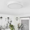 Plafonnier Sani Led Blanc, 1 Lumiere, Telecommandes, Changeur De Couleurs