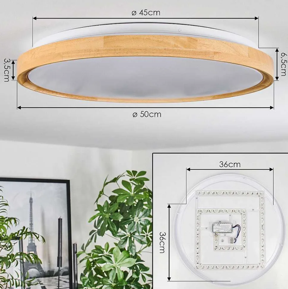 Plafonnier Sofo Led Blanc, 1 Lumiere, Telecommandes
