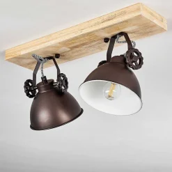 Plafonnier Svanfolk Brun, Noir, Blanc, 2 Lumieres