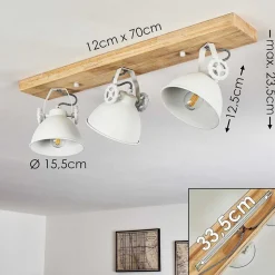 Plafonnier Svanfolk Brun, Blanc, 3 Lumieres