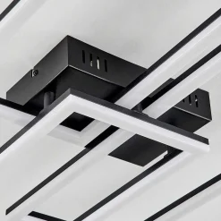 Plafonnier Taleta Led Noir, 1 Lumiere, Telecommandes
