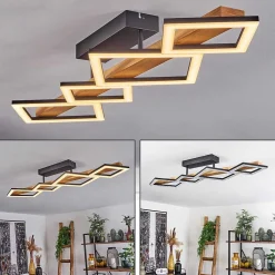 Plafonnier Tavon Led Ecru, Noir, 1 Lumiere