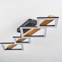 Plafonnier Tavon Led Ecru, Noir, 1 Lumiere