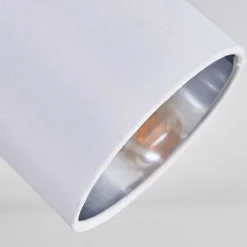 Plafonnier Tibro Argente, Blanc, 4 Lumieres