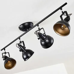 Plafonnier Tina Noir, 4 Lumieres