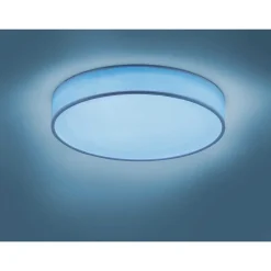 Plafonnier Trio Leuchten Wiz Diamo Led Blanc, 1 Lumiere, Telecommandes, Changeur De Couleurs