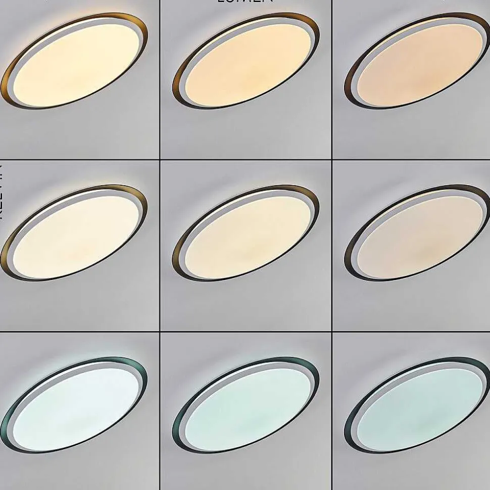Plafonnier Vejle Led Blanc, 2 Lumieres, Changeur De Couleurs