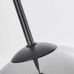 Plafonnier Verre 20 Cm Koyoto Chrome, Fume, 4 Lumieres