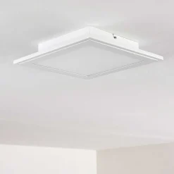 Plafonnier Voisines Led Blanc, 1 Lumiere, Telecommandes, Changeur De Couleurs