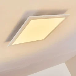 Plafonnier Voisines Led Blanc, 1 Lumiere, Telecommandes, Changeur De Couleurs
