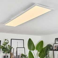 Plafonnier Voisines Led Blanc, 1 Lumiere, Telecommandes