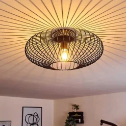 Plafonnier Wemude Noir, 1 Lumiere