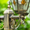 Reverbere Antibes Brun Dore, 3 Lumieres