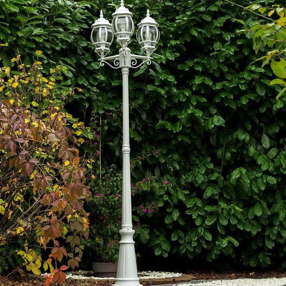 Reverbere Kobe Blanc, 3 Lumieres