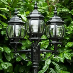 Reverbere Kobe Noir, 3 Lumieres