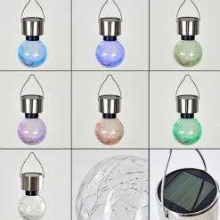 Set De Lampes Solaires Falco Led Argente, 1 Lumiere