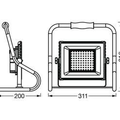 Spot De Jardin Ledvance Worklights Orange, 1 Lumiere