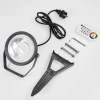 Spot De Jardin Phniet Led Noir, 1 Lumiere, Telecommandes, Changeur De Couleurs