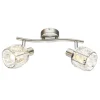 Spot De Plafond Globo Kris Nickel Mat, 2 Lumieres