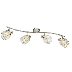 Spot De Plafond Globo Kris Nickel Mat, 4 Lumieres