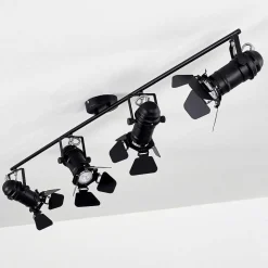 Spot De Plafond Lichinga Noir, 4 Lumieres