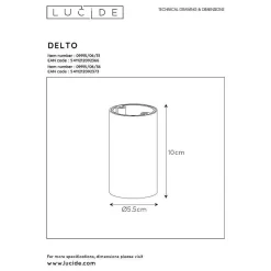 Spot De Plafond Lucide Delto Led Blanc, 1 Lumiere