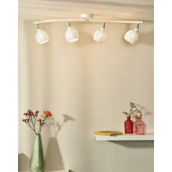 Spot De Plafond Lucide Tahar Blanc, 4 Lumieres