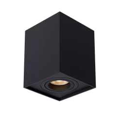 Spot De Plafond Lucide Tube Noir, 1 Lumiere
