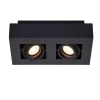 Spot De Plafond Lucide Xirax Led Noir, 2 Lumieres