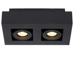 Spot De Plafond Lucide Xirax Led Noir, 2 Lumieres