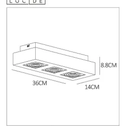 Spot De Plafond Lucide Xirax Led Blanc, 3 Lumieres