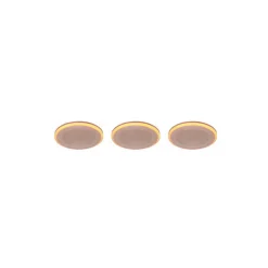 Spot Encastrable - Kit De 3 Trio Argus Led Blanc, 6 Lumieres, Telecommandes, Changeur De Couleurs