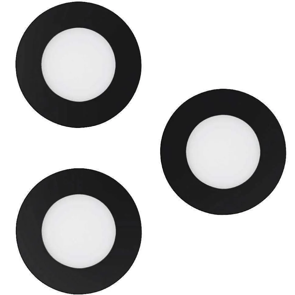 Spot Encastrable Eglo Fueva-Z Led Noir, 3 Lumieres