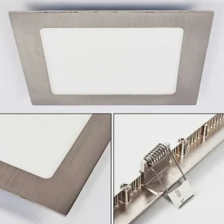 Spot Encastrable Finsrud Led Nickel Mat, 1 Lumiere