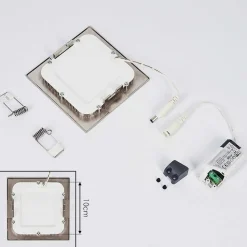 Spot Encastrable Finsrud Led Nickel Mat, 1 Lumiere