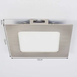 Spot Encastrable Finsrud Led Nickel Mat, 1 Lumiere