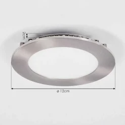 Spot Encastrable Finsrud Led Nickel Mat, 1 Lumiere