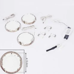Spot Encastrable Finsrud Led Nickel Mat, 1 Lumiere