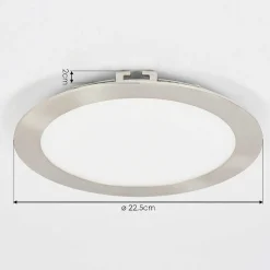 Spot Encastrable Finsrud Led Nickel Mat, 1 Lumiere