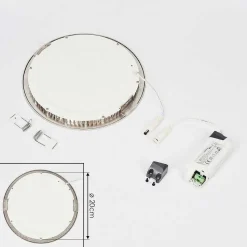 Spot Encastrable Finsrud Led Nickel Mat, 1 Lumiere
