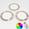 Spot Encastrable Finsrud Led Nickel Mat, 1 Lumiere, Telecommandes, Changeur De Couleurs
