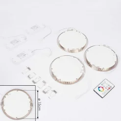 Spot Encastrable Finsrud Led Nickel Mat, 1 Lumiere, Telecommandes, Changeur De Couleurs