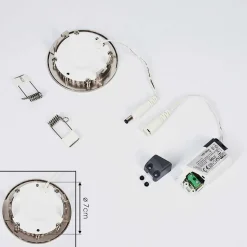 Spot Encastrable Finsrud Led Nickel Mat, 1 Lumiere