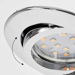 Spot Encastrable Kerrouan Led Chrome, 1 Lumiere