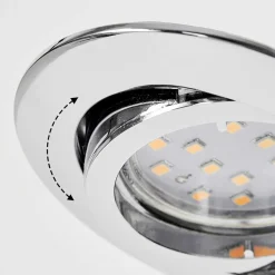Spot Encastrable Kerrouan Led Chrome, 1 Lumiere