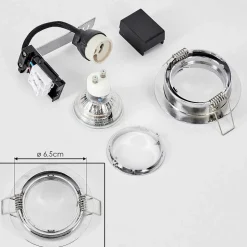 Spot Encastrable Kerrouan Led Chrome, 1 Lumiere