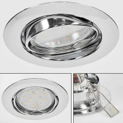 Spot Encastrable Vibersviller Led Chrome, 1 Lumiere
