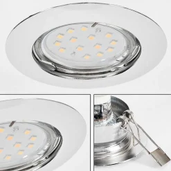Spot Encastrable Vibersviller Led Chrome, 1 Lumiere