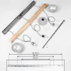 Suspension Ambri Nickel Mat, 3 Lumieres