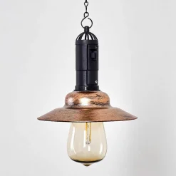 Suspension Anaheim Led Cuivre, Noir, 1 Lumiere